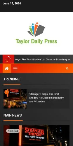 스폰서 기사용 미국 매체 Taylor Daily Press 사이트 미리보기
