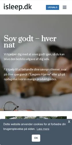 Aperçu du site iSleep, média de Danemark pour articles sponsorisés