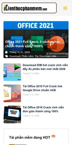Sponsorlu makaleler için Vietnam medyası Kiến Thức Phần Mềm sitesinin önizlemesi