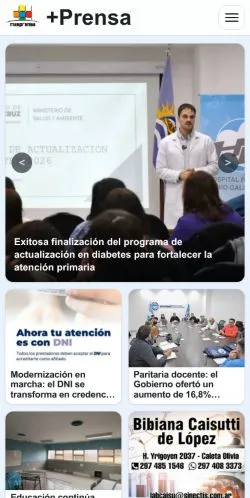 Aperçu du site +Prensa, média de Espagne pour articles sponsorisés