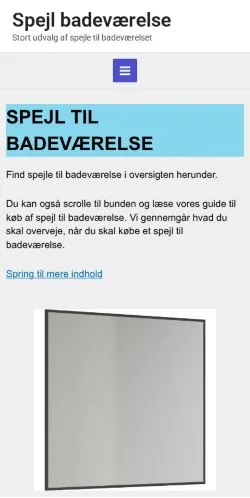 Podgląd witryny Spejl Til Badeværelse, medium z kraju Dania do artykułów sponsorowanych
