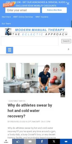 Podgląd witryny Modern Manual Therapy, medium z kraju Stany Zjednoczone do artykułów sponsorowanych