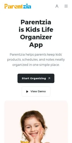 Vorschau der Website Parentzia Kids, Medium aus Vereinigte Staaten für gesponserte Artikel