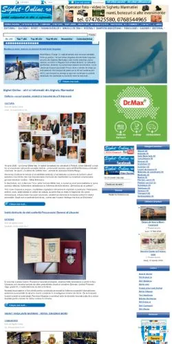 Podgląd witryny Sighet Online, medium z kraju Rumunia do artykułów sponsorowanych