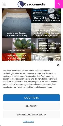 Sponsorlu makaleler için Almanya medyası Home • Descon Media sitesinin önizlemesi