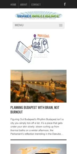 Vista previa del sitio Travel Intelligence, medio de Estados Unidos para artículos patrocinados