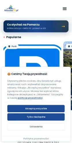 Anteprima del sito Kaszuby24, media di Polonia per articoli sponsorizzati
