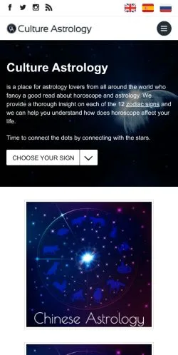 Anteprima del sito Culture Astrology, media di Stati Uniti per articoli sponsorizzati