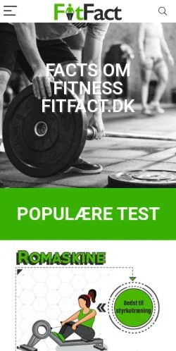 Podgląd witryny FitFact, medium z kraju Dania do artykułów sponsorowanych