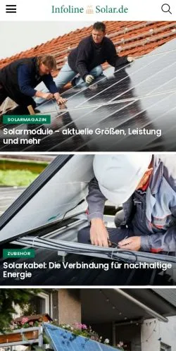 Anteprima del sito Infoline Solar, media di Germania per articoli sponsorizzati