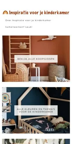 Anteprima del sito Kinderkamer Inspiratie, media di Paesi Bassi per articoli sponsorizzati