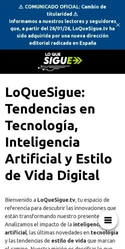 スポンサード記事向けのスペインメディア、LoQueSigueのサイトプレビュー