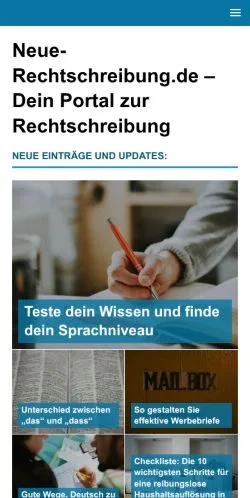 Podgląd witryny Neue-Rechtschreibung, medium z kraju Niemcy do artykułów sponsorowanych