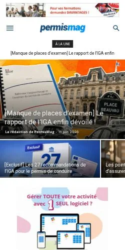 Forhåndsvisning af PermisMag, medie fra Frankrig til sponsorerede artikler