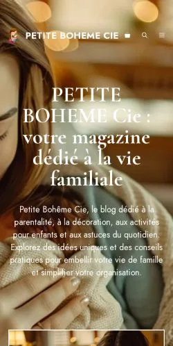 Podgląd witryny Petite Bohème Cie, medium z kraju Francja do artykułów sponsorowanych