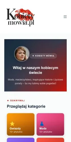 Anteprima del sito Kobiety Mówią, media di Polonia per articoli sponsorizzati