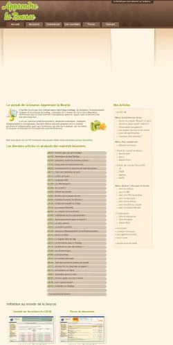 Pré-visualização do site Apprendre Bourse, meio de França para artigos patrocinados