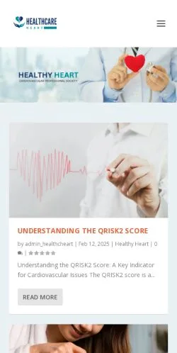 Anteprima del sito Health Care Heart, media di India per articoli sponsorizzati