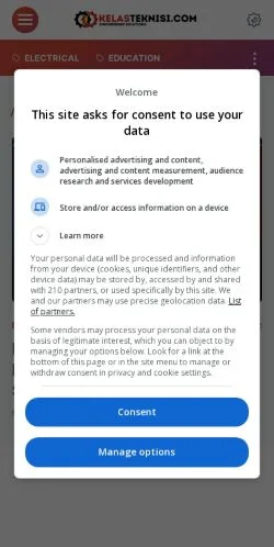 Anteprima del sito Kelas Teknisi, media di Indonesia per articoli sponsorizzati
