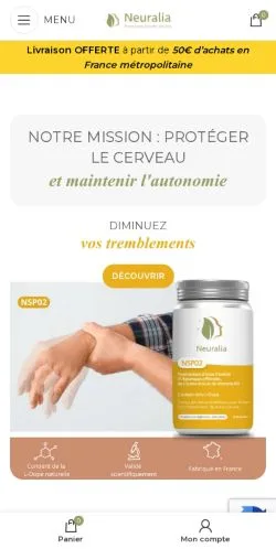 Anteprima del sito Neuralia, media di Francia per articoli sponsorizzati