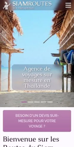 Anteprima del sito Siam Routes, media di Francia per articoli sponsorizzati