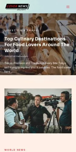 Anteprima del sito Cover News Delight, media di Stati Uniti per articoli sponsorizzati