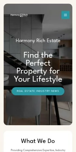 스폰서 기사용 미국 매체 Harmony Rich Estate 사이트 미리보기