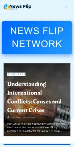 Aperçu du site News Flip Network, média de États-Unis pour articles sponsorisés