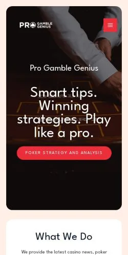 Sponsorlu makaleler için Amerika Birleşik Devletleri medyası Pro Gamble Genius sitesinin önizlemesi