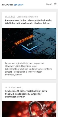 Vorschau der Website Infopoint Security, Medium aus Deutschland für gesponserte Artikel