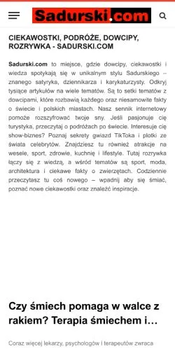 Anteprima del sito Sadurski, media di Polonia per articoli sponsorizzati
