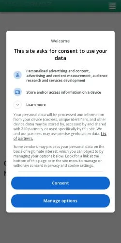Podgląd witryny Cannabis News App, medium z kraju Stany Zjednoczone do artykułów sponsorowanych
