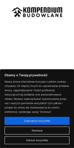Anteprima del sito Kompendium Budowlane, media di Polonia per articoli sponsorizzati