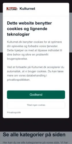 Podgląd witryny Kulturnet, medium z kraju Dania do artykułów sponsorowanych