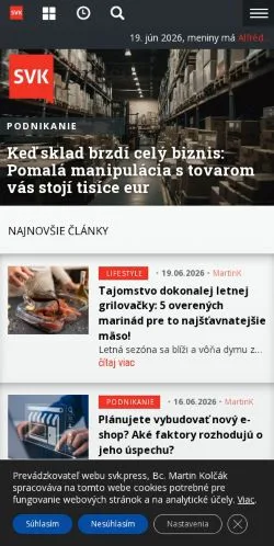 Vorschau der Website SVK, Medium aus Slowakei für gesponserte Artikel