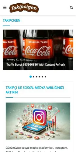 Anteprima del sito TakipCigen, media di Stati Uniti per articoli sponsorizzati