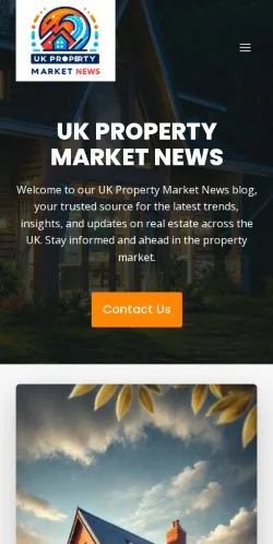Anteprima del sito UK Property Market News, media di Regno Unito per articoli sponsorizzati