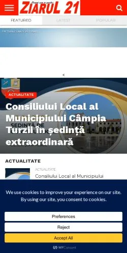 Anteprima del sito Ziarul 21, media di Romania per articoli sponsorizzati