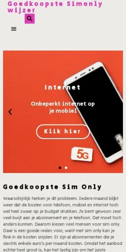 스폰서 기사용 네덜란드 매체 Goedkoopste Simonly Wijzer 사이트 미리보기