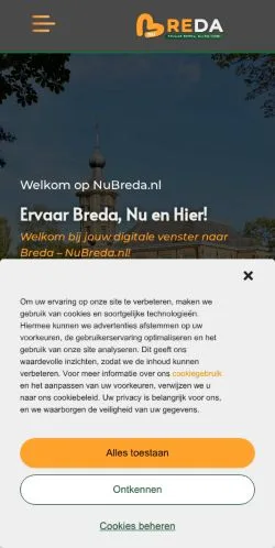 Podgląd witryny Home • Nu Breda, medium z kraju Holandia do artykułów sponsorowanych