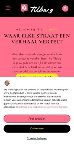 Anteprima del sito It's Tilburg, media di Paesi Bassi per articoli sponsorizzati