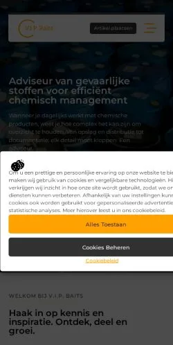 Vorschau der Website Home • V.I.P. Baits, Medium aus Niederlande für gesponserte Artikel