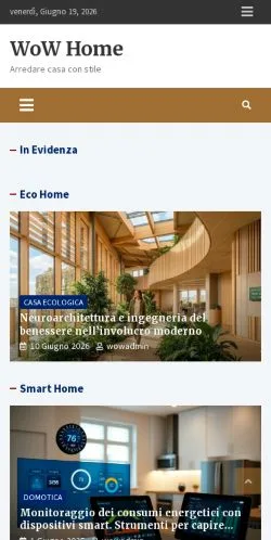 Podgląd witryny WoW Home, medium z kraju Włochy do artykułów sponsorowanych