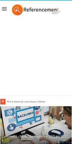 Aperçu du site Referencement Auto, média de France pour articles sponsorisés