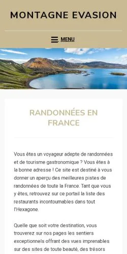 Anteprima del sito Montagne-Evasion, media di Francia per articoli sponsorizzati
