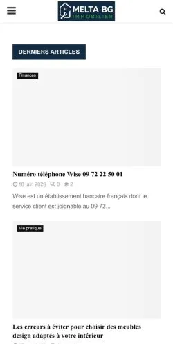 Anteprima del sito Melta, media di Francia per articoli sponsorizzati