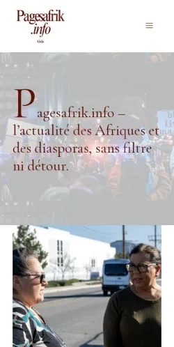Anteprima del sito Pagesafrik, media di Francia per articoli sponsorizzati