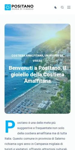 Anteprima del sito Positano Amalfi Coast Guide, media di Italia per articoli sponsorizzati