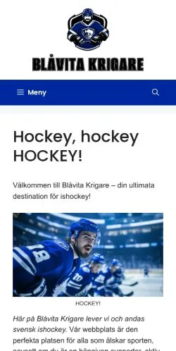 Podgląd witryny Blåvita Krigare, medium z kraju Szwecja do artykułów sponsorowanych