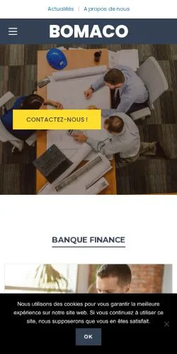 Vista previa del sitio Bomaco Business & Finance, medio de Francia para artículos patrocinados